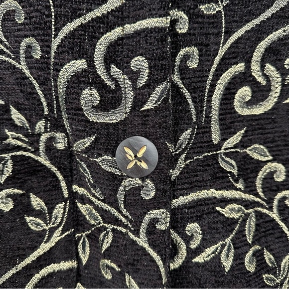 Parsley And Sage Women’s Reversible Jacket Size XL Black Gold Tapestry Jacquard - Picture 5 of 13
